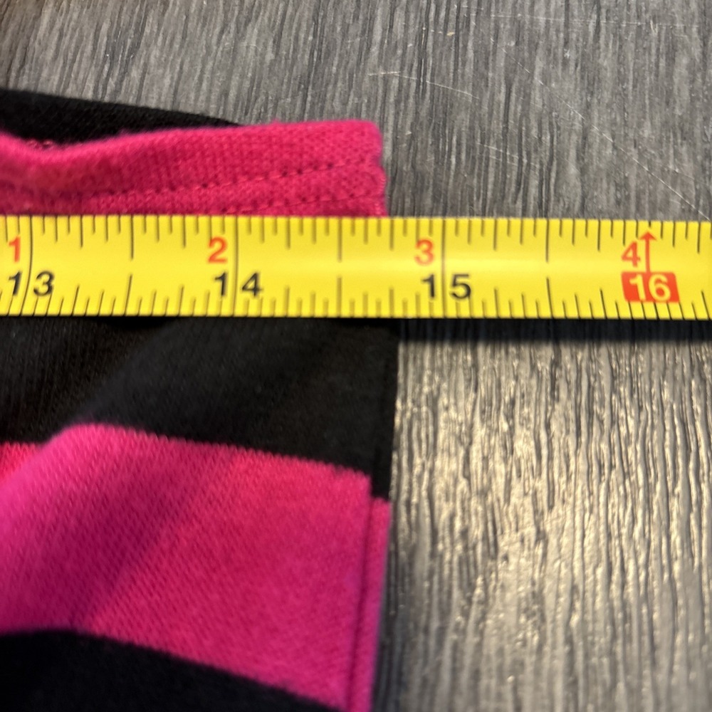 Self Esteem Pink/black Striped Sweater Vest Size L Sleeveless Open Cardigan Jrs‎ - Picture 5 of 6
